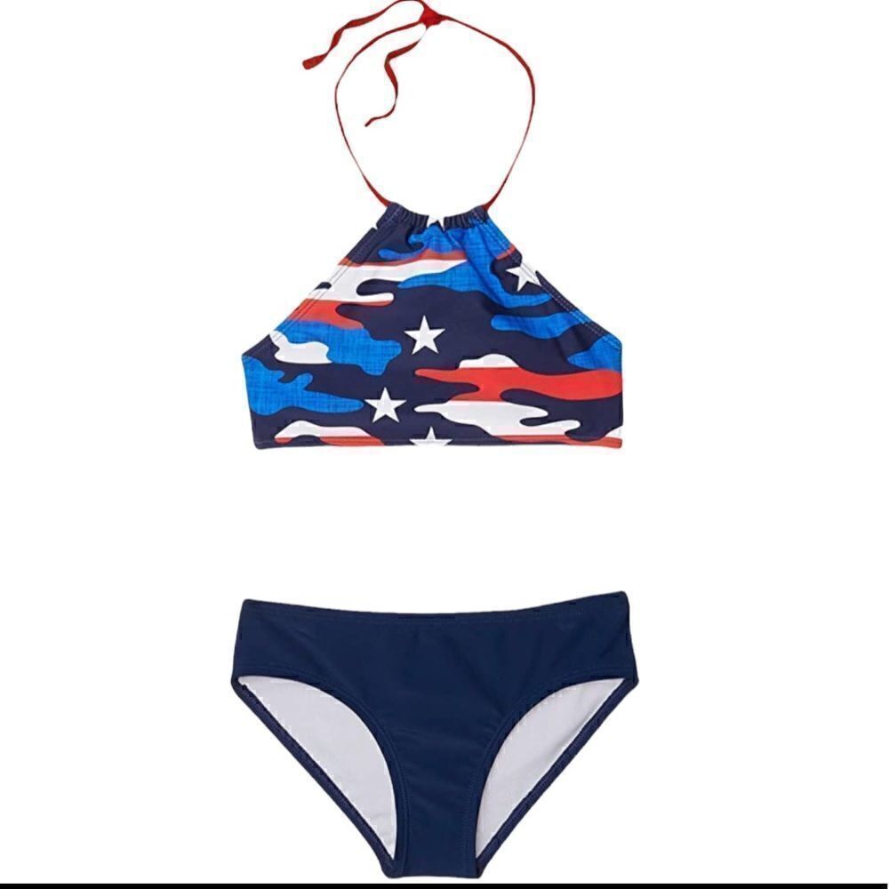 Kanu Surf Red White & Blue, Halter Top Bikini for Baby